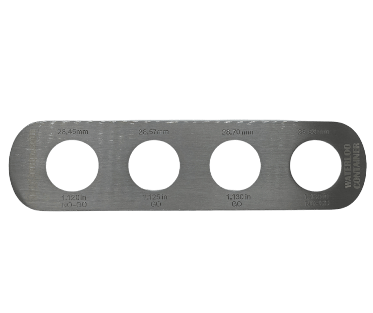 Stainless Steel GoNoGo Gauges Waterloo Container